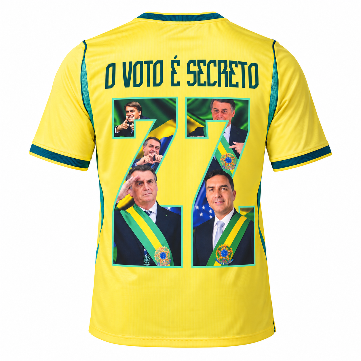 Camisa Brasil 2026 Personalizada O Voto É Secreto Bolsonaro 22