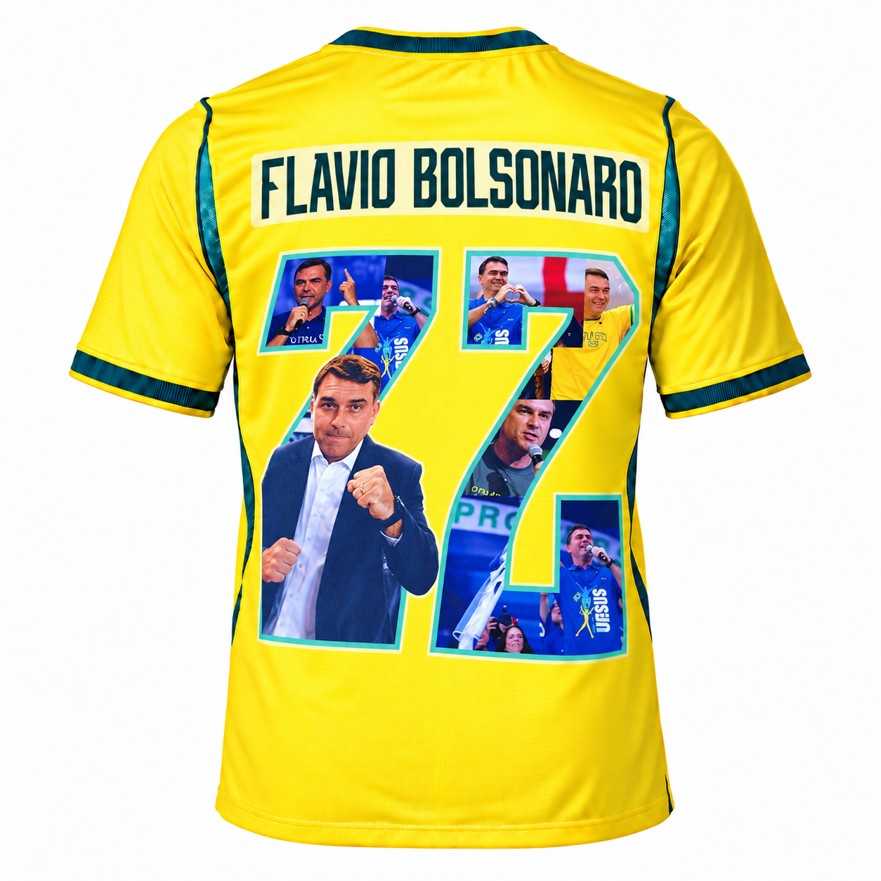 Camisa Brasil 2026 Personalizada Flávio Bolsonaro 22