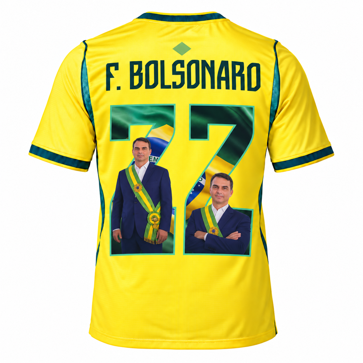 Camisa Brasil 2026 Personalizada F. Bolsonaro 22