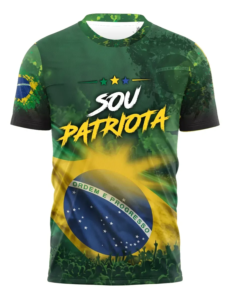 Camisa Sou Patriota Full Print 3D Brasil