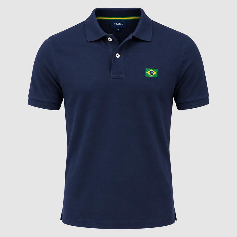 Camisa Polo Brasil Bordada